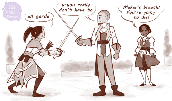 saiscribbles:    I played the culmination of Josie’s romance on my mage Quiz recently.