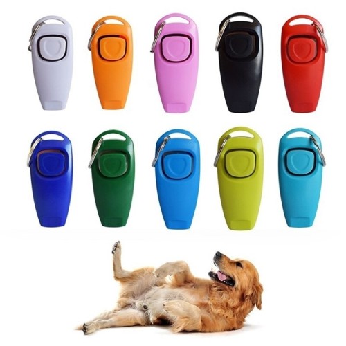 hotsale 2 In 1 Pet Clicker Dog Training Whistle Answer Card Pet Dog Trainer Assistive Guide With Key