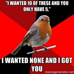 literallysame:  itsracerelated:  stonedpervert:  thelittlestonedfox:  I usually don’t reblog these but oh my god i love retail robin  That bird is on point.  Retail Robin is the most accurate meme ever  sorry for bringing it back to 2011 but fuck