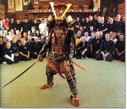 shaped-by-karate:  34th Grandmaster of the Togakure Ryu Ninjutsu school, Masaaki Hatsumi, in full samurai armor.