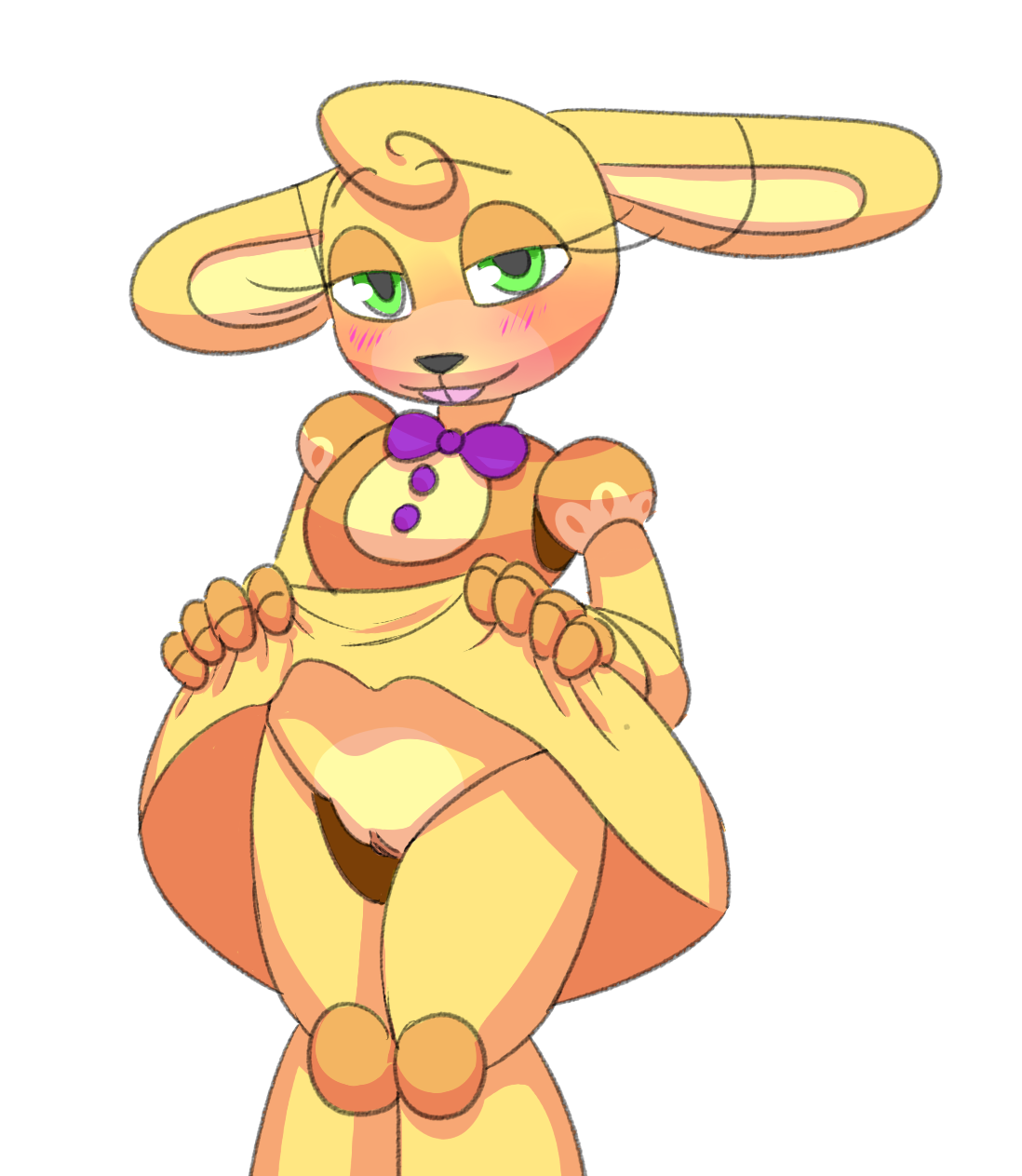 Fun fact about this springy: she came from the idea of a springTRAP  the story being