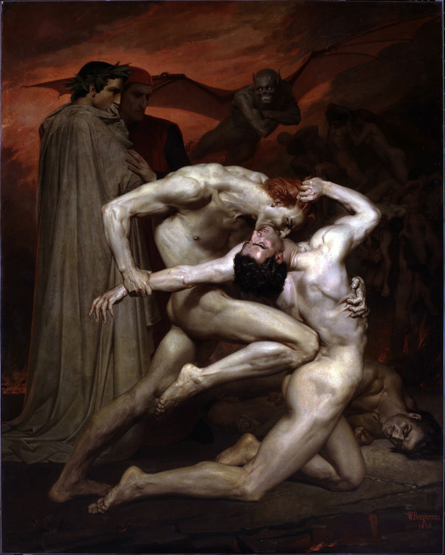  Dante et Virgille en Enfer (Dante and Virgil in Hell) by William-Adolphe Bouguereau, 1850. Featured