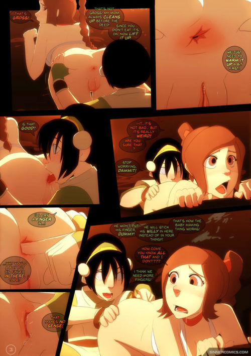 iwill4ev:  Kissing Practice Artist: Sinner P1 of 2  Huh. I never thought about these two as a ship in the anime. I primarily shipped Zuko and Toph 😍