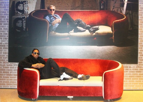 Jay Z as Andy Warhol at the WARHOL Museum in Pittsburgh, PA.