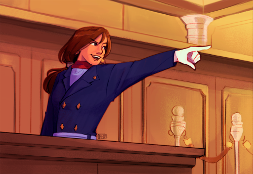 Timeskip Au Featuring Defense Attorney Trucy And Prosecutor Kay
