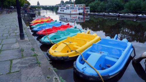Colour on the River Dee, Chester, England.