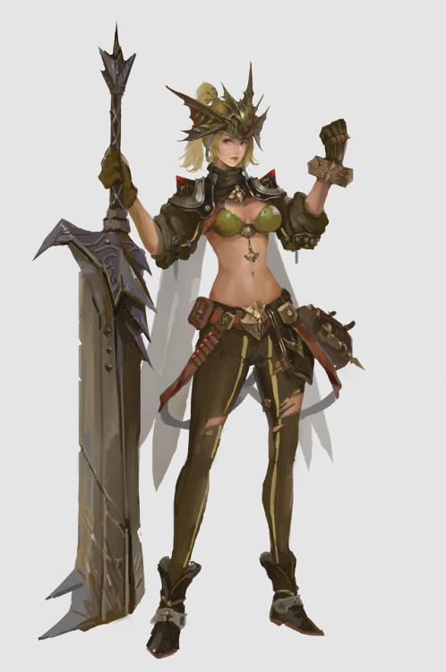 Warrior Girl_00 ZOLPAK . https://www.artstation.com/artwork/nQvgP4