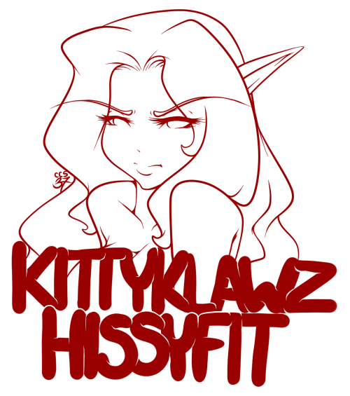 cheshirecatsmile37art:  A follow up line/icon to this one for kittyklawzhissyfit !Erii being all pouty and adorable