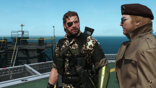solidusly:  i can’t get over this fucking picture it looks like kaz is outraged at bb’s horrible fashion choices and bb just doesnt get what’s so bad with it 