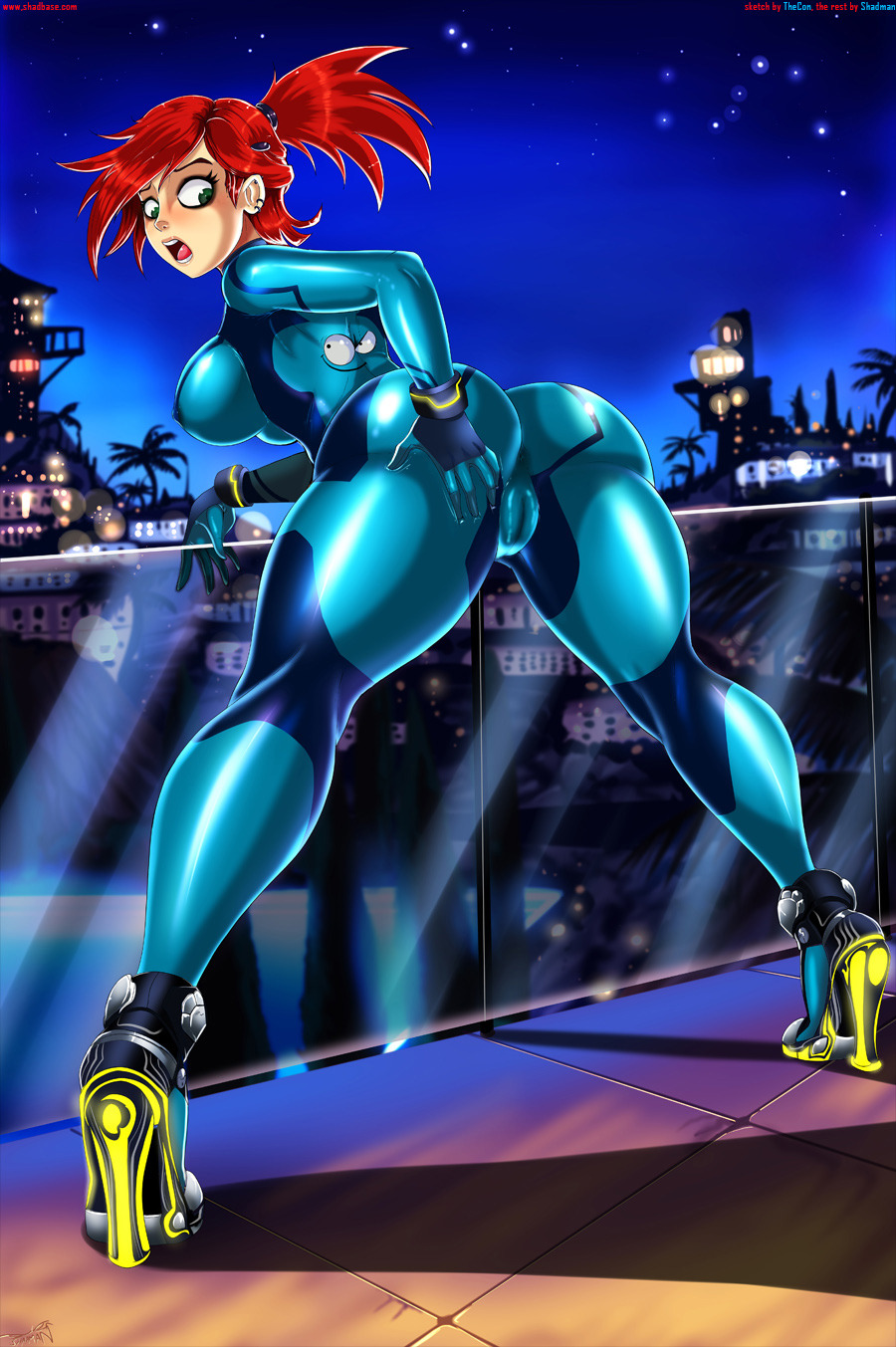 shadbase:  shadbase:Bloo Suit FrankieLittle spinoff pinup of the BLoo Panties comic