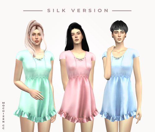 MOCHIZEN CC  -  SPRING DRESSNew MeshHQ Mod CompatibleCustom Maps and Thumbnails24 Swatches (Cotton)1