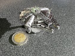 scificity:  My Girlfriend assembled this cute Metal Millenium Falconhttp://scificity.tumblr.com