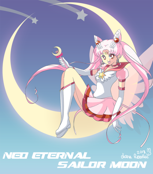 this is meant to be a nod to the artwork of sailor moon where she is sitting on the moon holding her