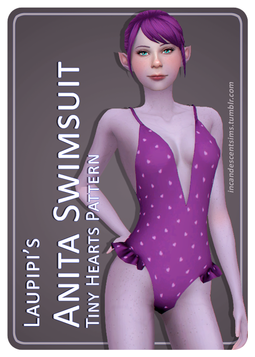 incandescentsims:Laupipi’s Anita Swimsuit Recoloured using @noodlescc Sorbets Remix MESH NOT INCLUDE