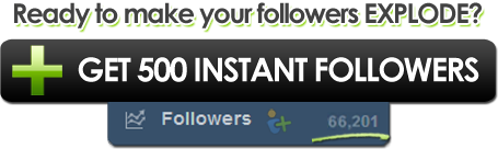 Are you ready to get some serious followers? The first step is to Reblog this so they know where to send the followers, you can EASILY get 500 followers a day with this amazing site!Click here and enter your username to get started!