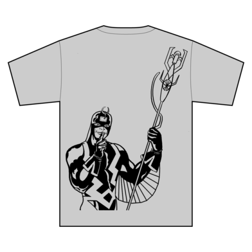 T-shirt design, front/back done for the Uniqlo Marvel contest (I didn’t win). Featuring Bolty 