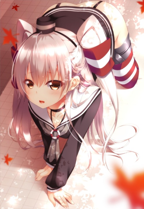 dai709:  amatsukaze (kancolle) ass bottomless kantai collection loli mogu nopan seifuku stockings thighhighs | yande.re 
