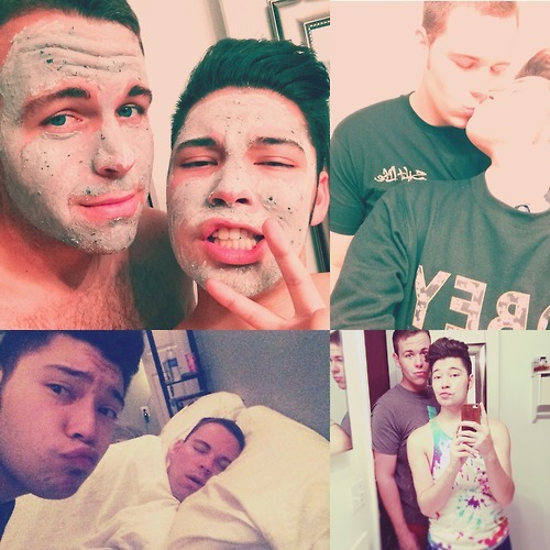 sorrygirlsisuckcock:  fuckyeahgaycouples:  This is me (blackwidowpussy.tumblr.com) and my boyfriend John. We met on Tinder in November, and we officially met for the first time and started dating in March. He’s come such a long way, he wasn’t really