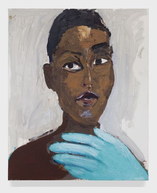 manufactoriel:  Girl with blue Hand (2014), by Henry Taylor