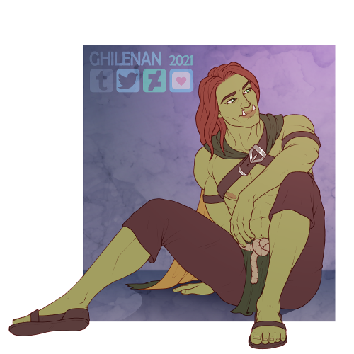 Everybody say hi to Beauregard Himm, my friend’s half-orc MILF magnet OC