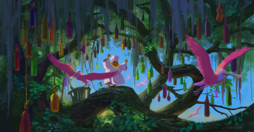wannabeanimator:  The Princess and the Frog (2009) | visual development by James Finch (x)