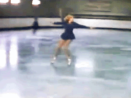 allekha:  Darlene Parent (née  Gilbert) skating in pointe shoe skates. 1950s or 60s? This video gives me several different conflicting thoughts:“Wow! That’s so pretty! She looks like a ballerina on a music box.”“Those must be so difficult to