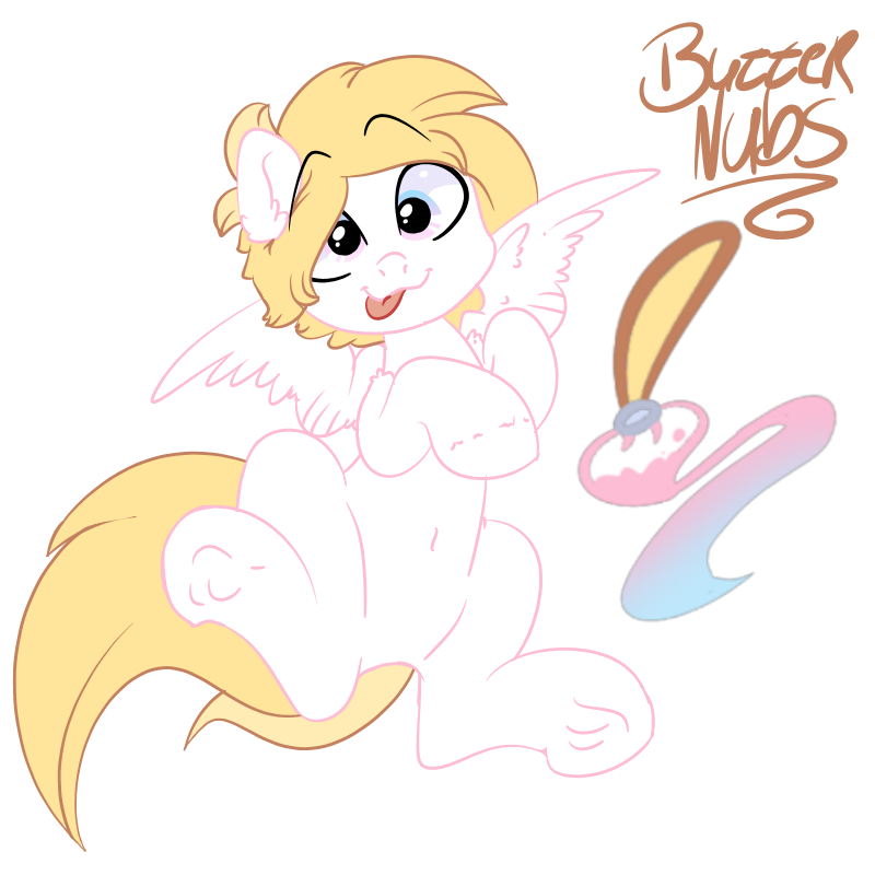 pega-pony-art:Meet my new oc and mascot of this blog, Butter Nubs!!. A cute young