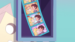 seddm:  The moment Star grabs the picture, her and Marco’s cheek begin glowing, and the the Blood Moon shines ominously in the sky. Literally, there’s a super ominous sound effect playing along with a reprise of the usual waltz.Mysterious. 