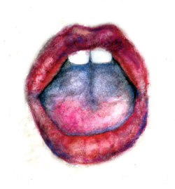 bonny-girl:  Lip Study - Painted by bonny-punk my most recent watercolor painting