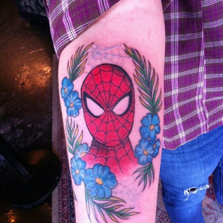 fuckyeahtattoos:  This is my Spider-man tattoo that I got at Barron Tattoo’s in