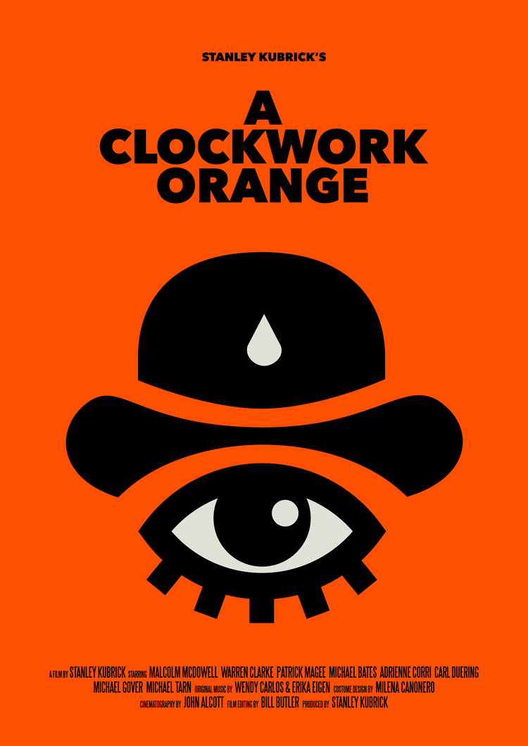siyahalbatros: “ Stanley Kubrick’s A Clockwork Orange Movie Poster 1971 ”