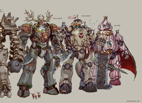  Compilation of all the Steam Knights design I’ve done so far, based on the Knights of the Rou
