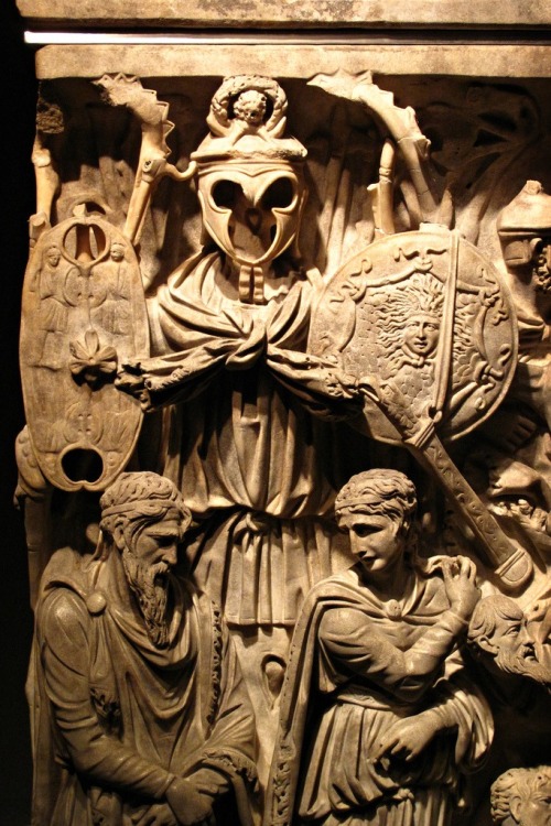 museum-of-artifacts:Close-up of some of the carvings on The Portonaccio Sarcophagus. It was the sarc