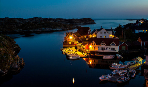 Nautnes by night, Øygarden, Norway. by Bhalalhaika on Flickr.