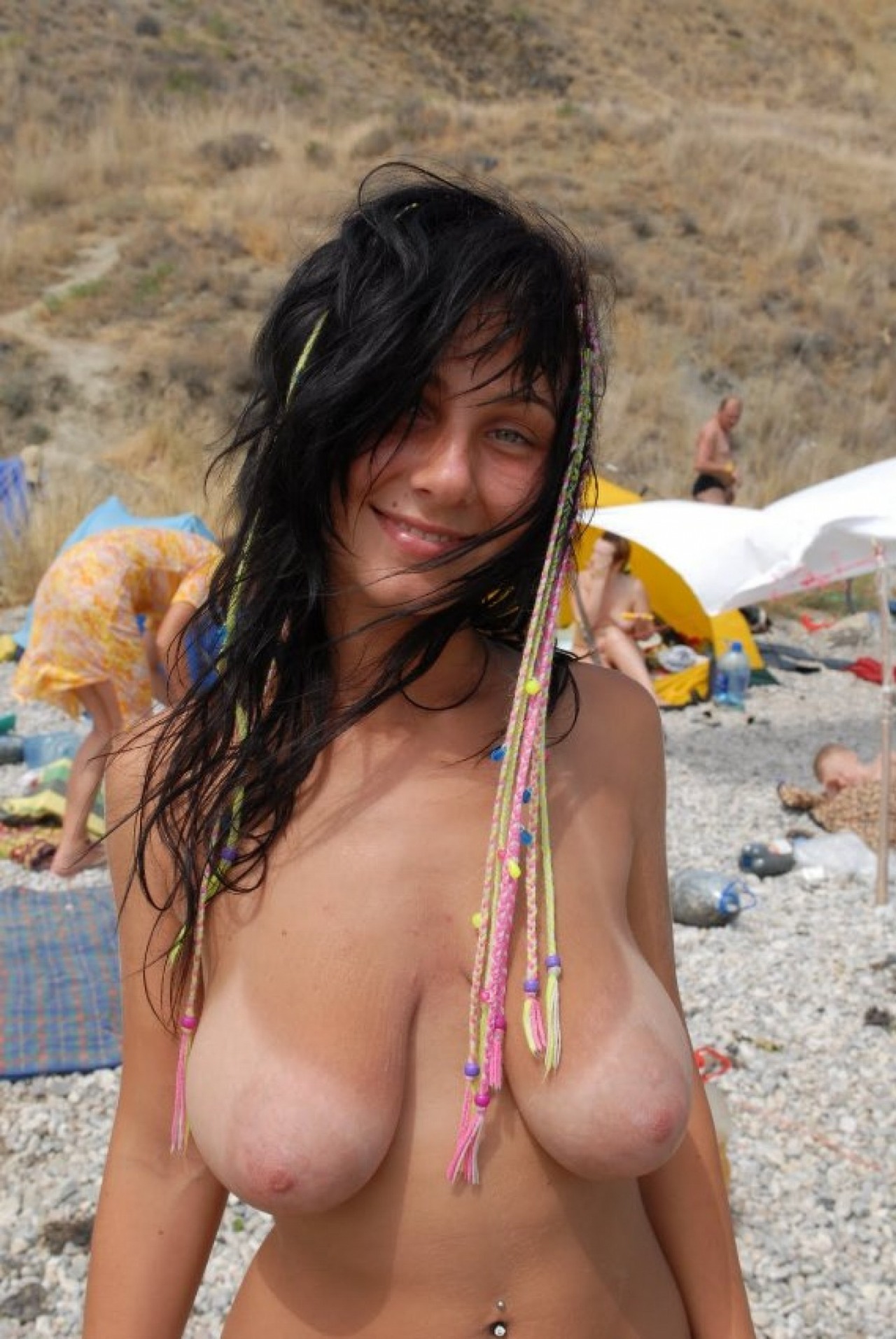 publicexposures:  Floppy Hippie tits More amateur flashing &amp; public nudity