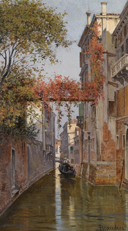 laclefdescoeurs:Venetian Canal, Antonietta Brandeis