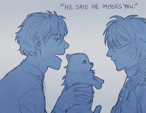 aqueoushumor:  The first pic went over the fluff quota, so the second one was added