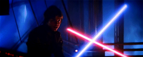 Fight Between Luke Skywalker And Darth Vader, Star Wars: Empire Strikes Back.