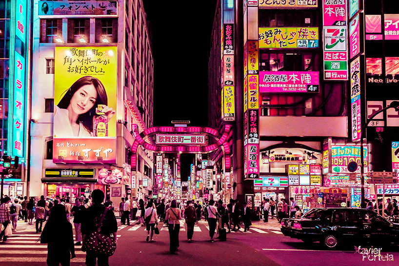 duckcity:  archatlas:    Tokyo’s Pink Glow   Xavier Portela takes us on a visual