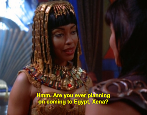 t-high-la420:start ur day off right with hearty bowl of gina torres as cleopatra letting xena know s