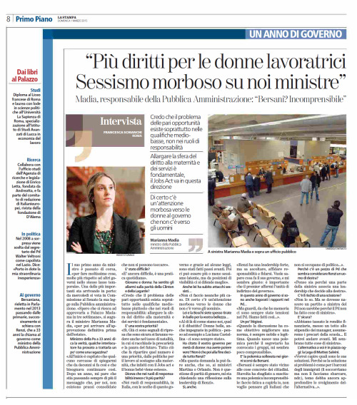 La Stampa 01 Marzo 2015