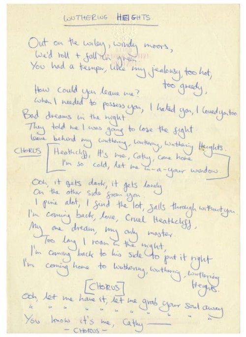 iconicpopstar:A letter Kate Bush sent in 1978 to a 14 years old fan who requested her the lyrics to 