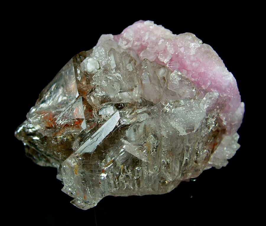 ggeology:    Rose Quartz on Fenster Smoky Quartz // Alto da Pitorra, Laranjeiras,