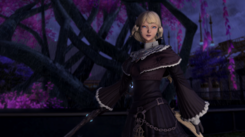 some beginning of Shadowbringers glamour shots of my dearest Kaede