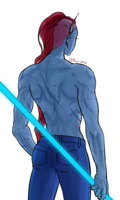 rainpiece:  NOT   genderband… (  ´· ω ·`) just I hope I can show to you that nice muscles of undyne’s back♥ 