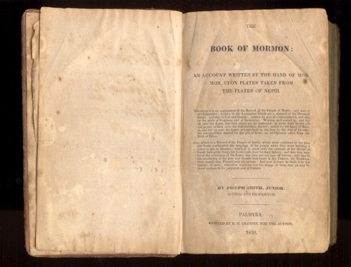 March 26th 1830: The Book of Mormon publishedOn this day in 1830, the Book of Mormon was first publi