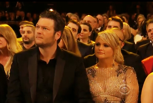 anotherairplaneanothersunnyplace:  Blake Shelton & Miranda Lambert at the Grammys <3 ! Februa