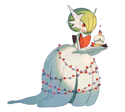 bluekomadori:  Pokemon with christmas lights