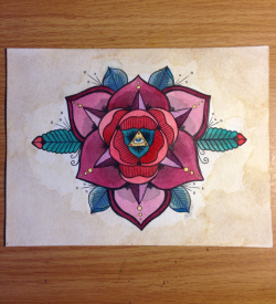 magtotoart:  Finished mandala painting! Enjoy!