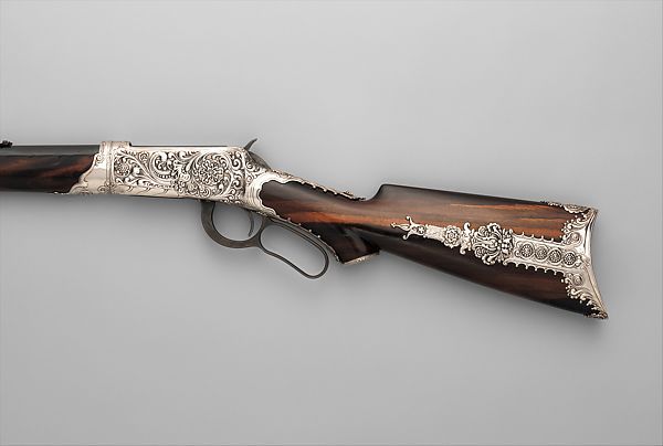 peashooter85: Winchester Model 1894 lever action rifle with silver decor by Tiffany